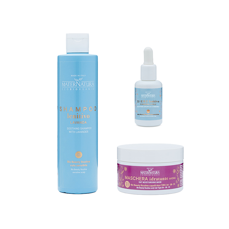 Shampoo lenitivo + siero Lenitivo + maschera nocciola